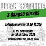 3 delige cursus urban sketching