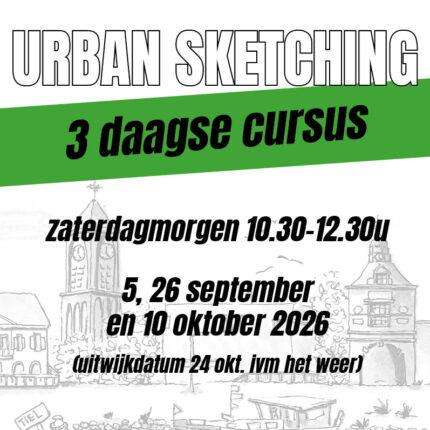 3 delige cursus urban sketching