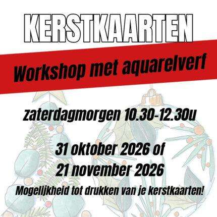 Workshop kerstkaarten met aquarel