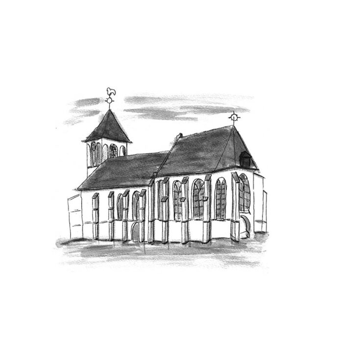 Kerk Geldermalsen stadsgezicht