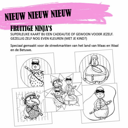 Kleurkaart fruitige ninja