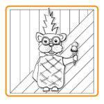 Fruitdiertjes kleurkaart