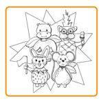 Fruitdiertjes kleurkaart