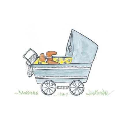 Geboortekaart kinderwagen
